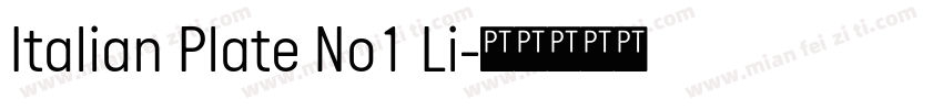 Italian Plate No1 Li字体转换